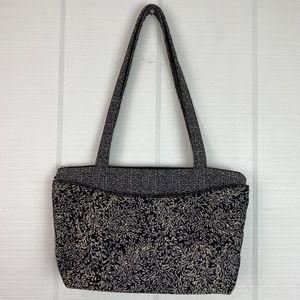 Maruca Gray Black Patterned Fabric Shoulder Hand Bag